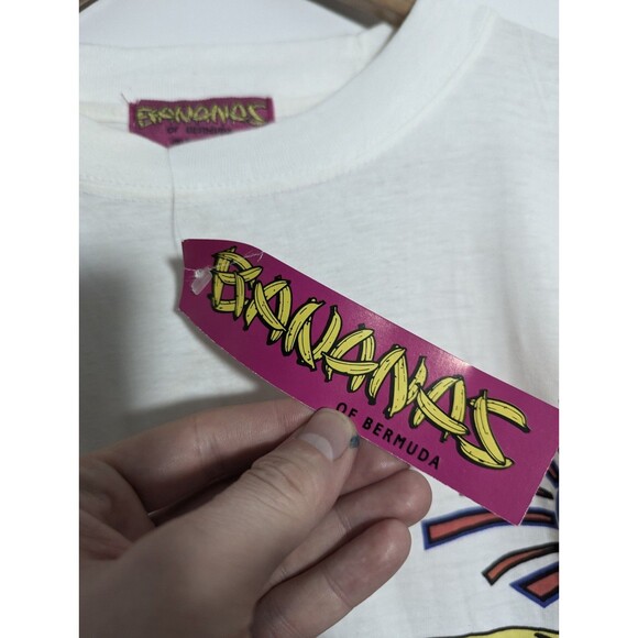 Bananas Of  Bermuda Vintage Fish Graphic T Shirt Single Stitch Medium Unisex NWT - Picture 5 of 8